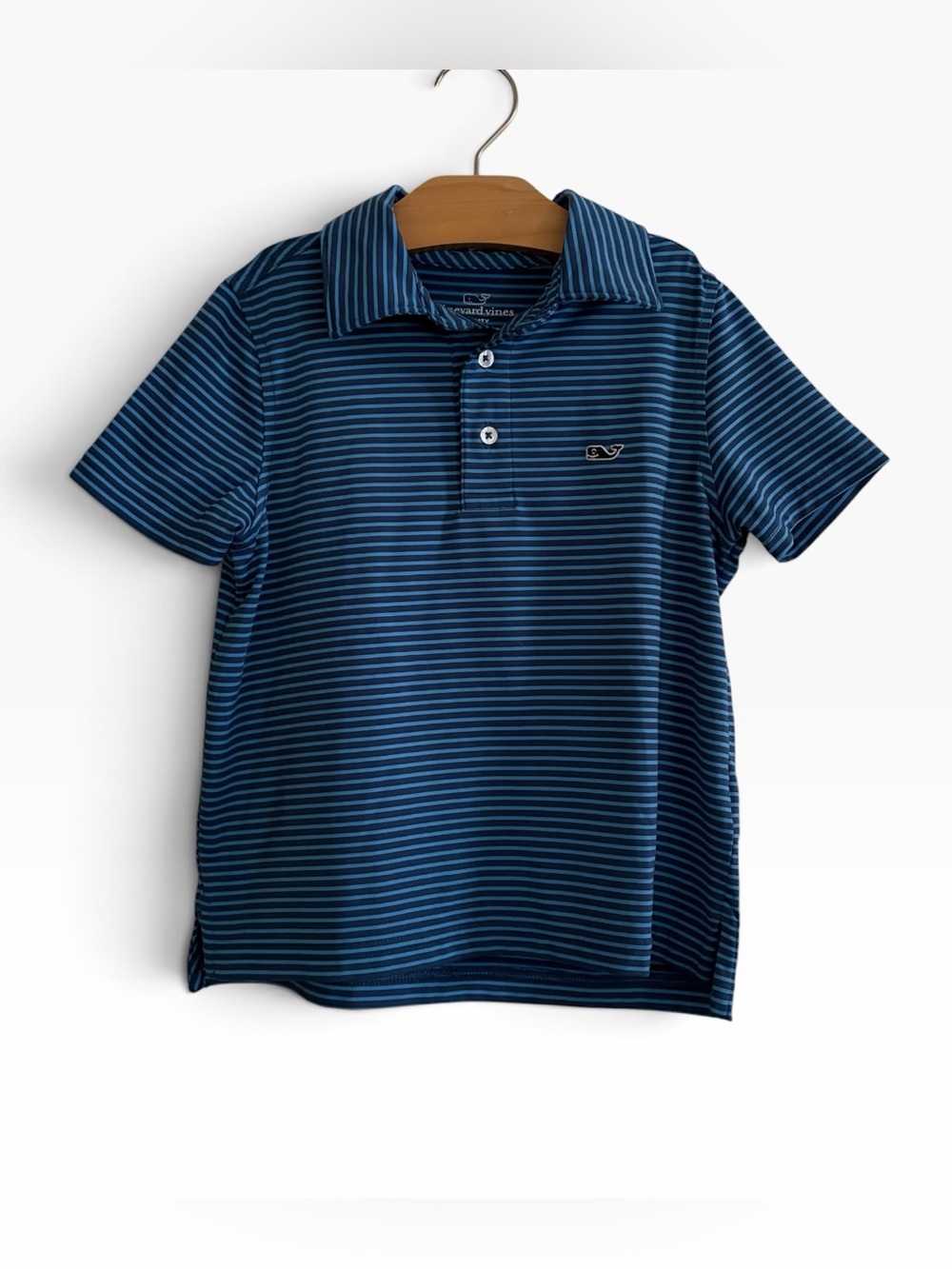 Vineyard Vines Sankaty Navy & Light Blue Striped Polo